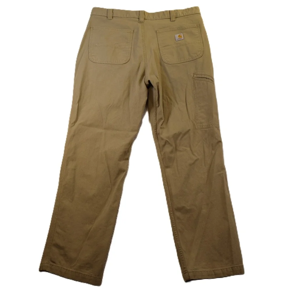 Carhartt Mens 36x32 Rugged Flex Relaxed Fit Canvas Work Pant Tan BN2291-M